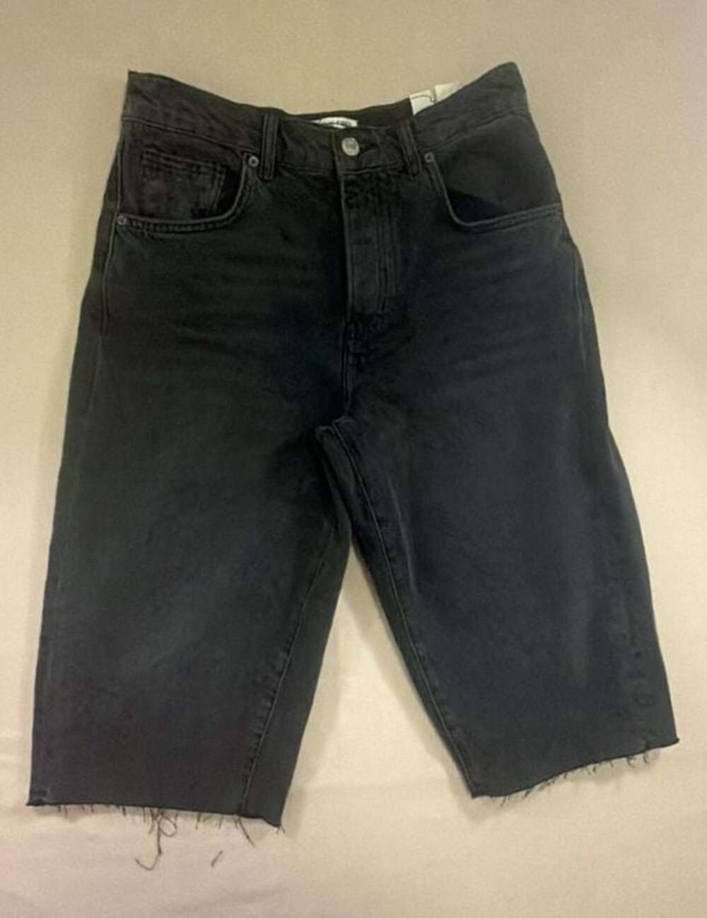 We The Free Free People Black Denim Jorts Cutoff Shorts Size 27